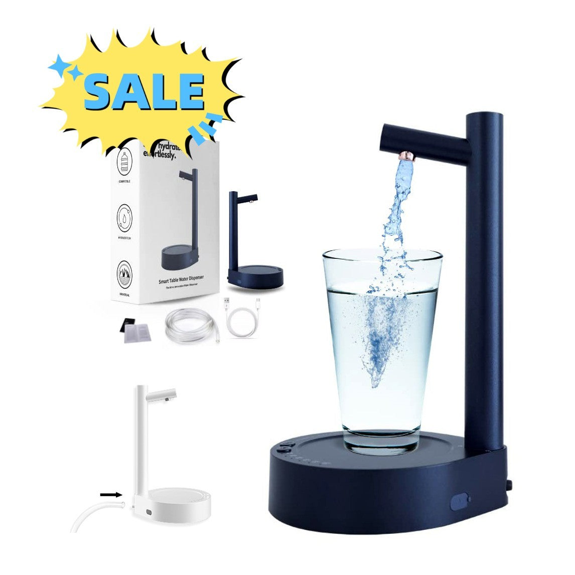 Despensesk Dir Electric Water Gallon Automatic Water Bottle Dispenser Rechargeable Water Dispenser
